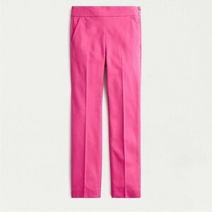 J. Crew Remi Stretch Side Zip Pant in Fuchsia Pink